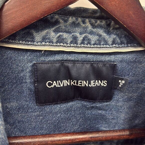 Men’s Calvin Klein jeans button down shirt sz XL - Picture 3 of 5